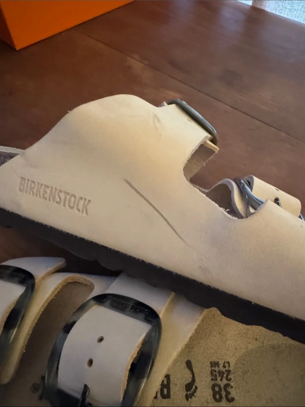 Birkenstock Kids Cream Double Buckle Slide Sandals